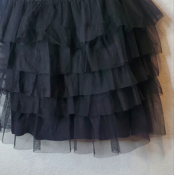 💚5/$25 Miley Cyrus Max Azria Purple Racerback Black Tulle Party Dress Sz Large - Picture 4 of 7